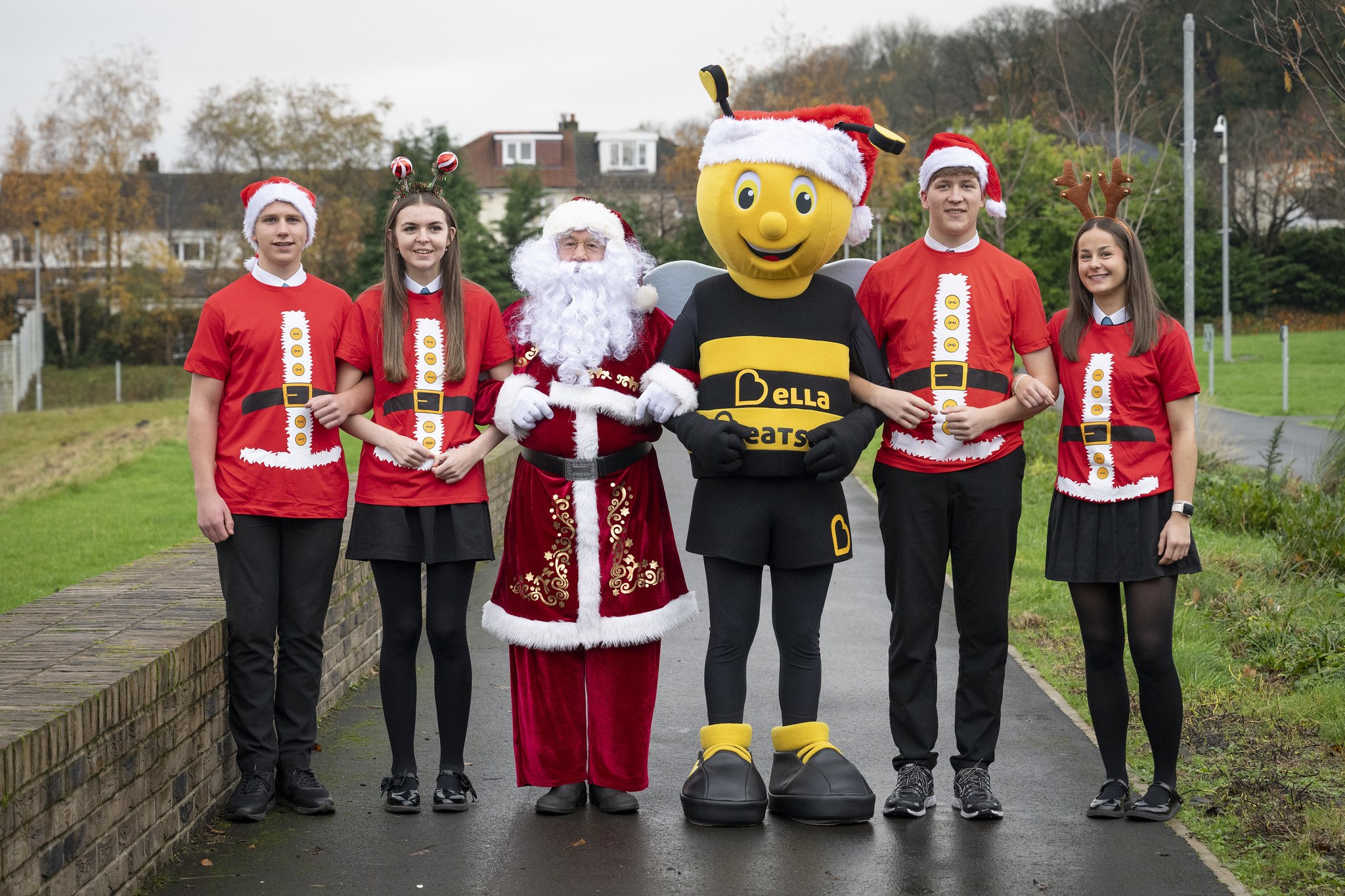 Bella, Santa, and Boclair Pupils